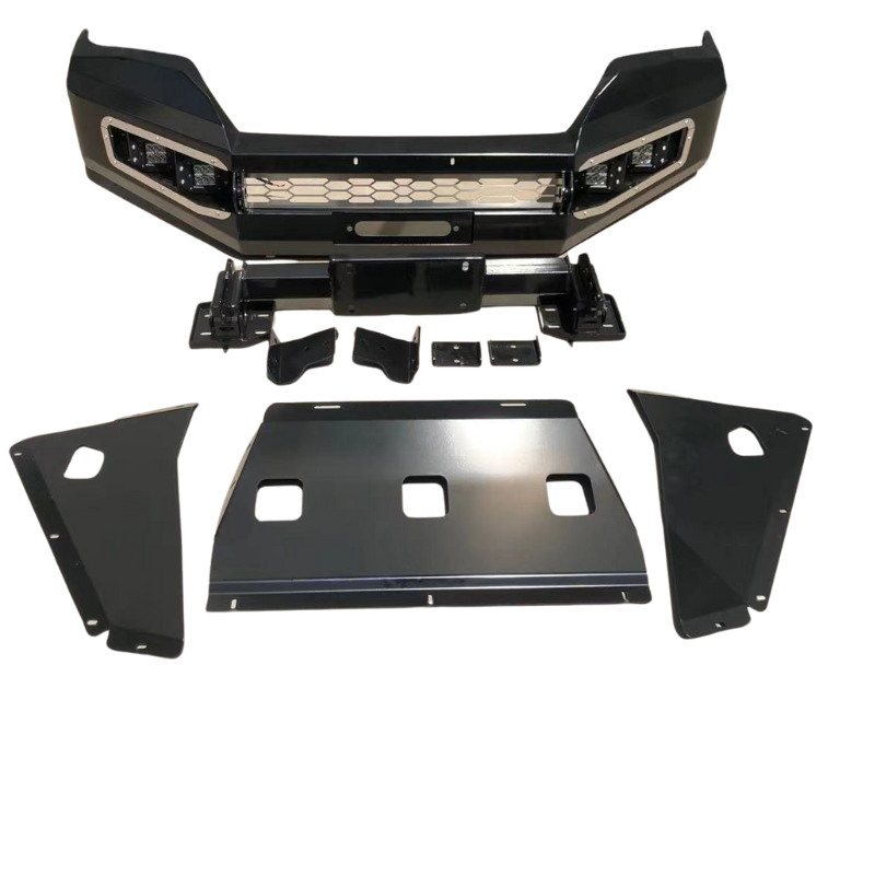 Front Loopless Bull Bar & Skid Plate Trim Set Assembly Suitable for Toyota Hilux Revo  2019-2020