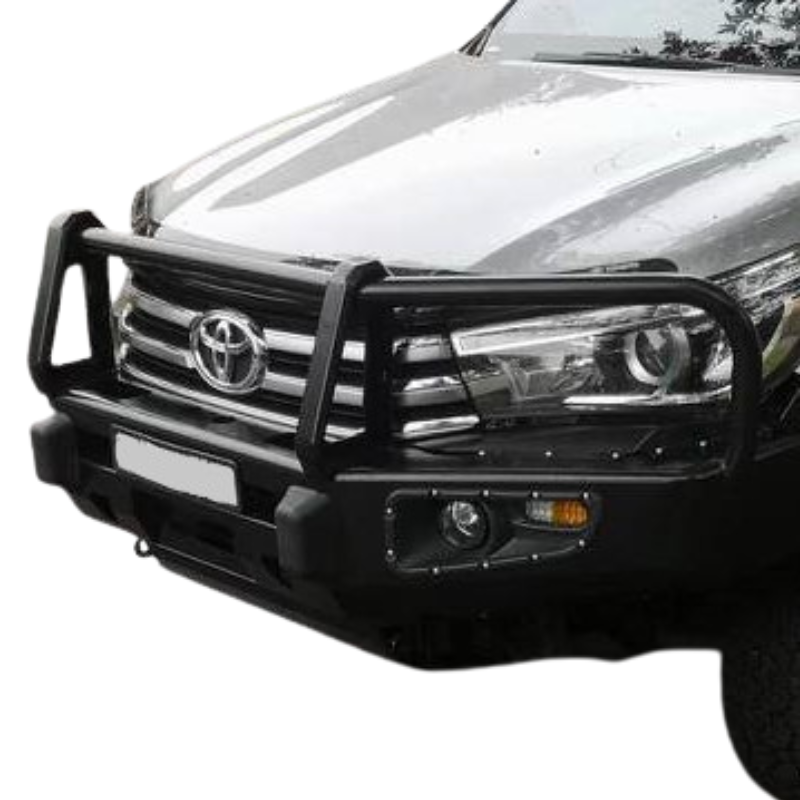 Front 3 Loop Bull Bar & Skid Plate Set Assembly Suitable For Toyota Hilux N80 2015-2018