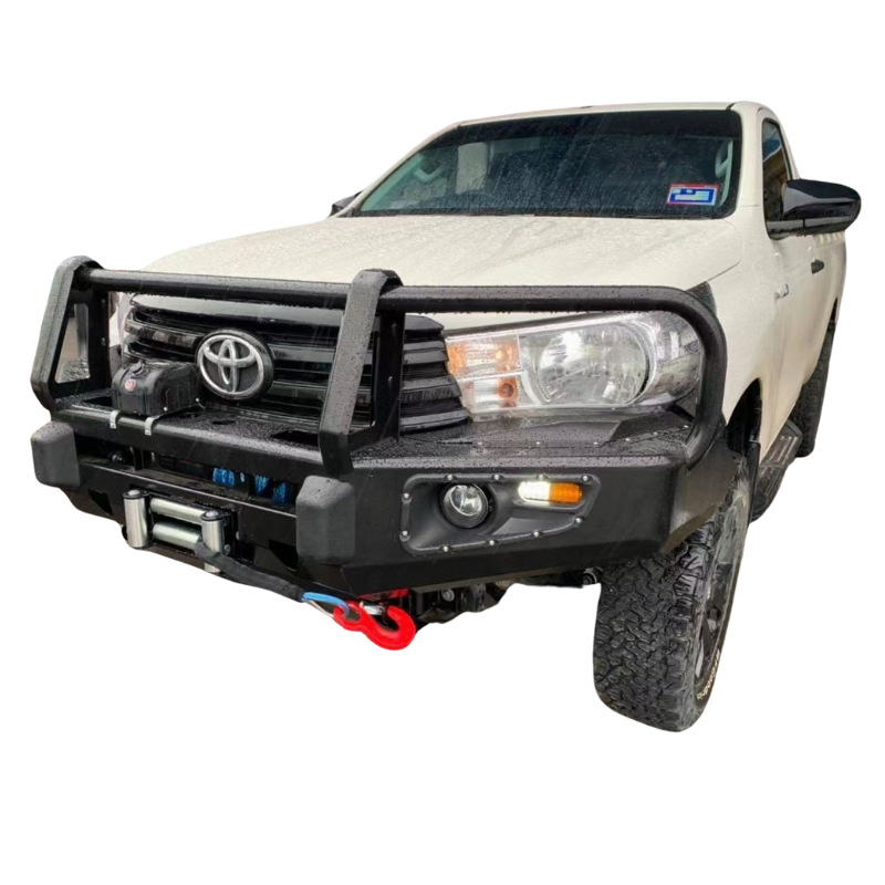 Front 3 Loop Bull Bar & Skid Plate Set Assembly Suitable For Toyota Hilux N80 2015-2018