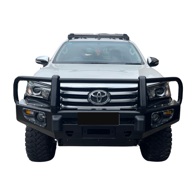 Front 3 Loop Bull Bar & Skid Plate Set Assembly Suitable For Toyota Hilux N80 2015-2018