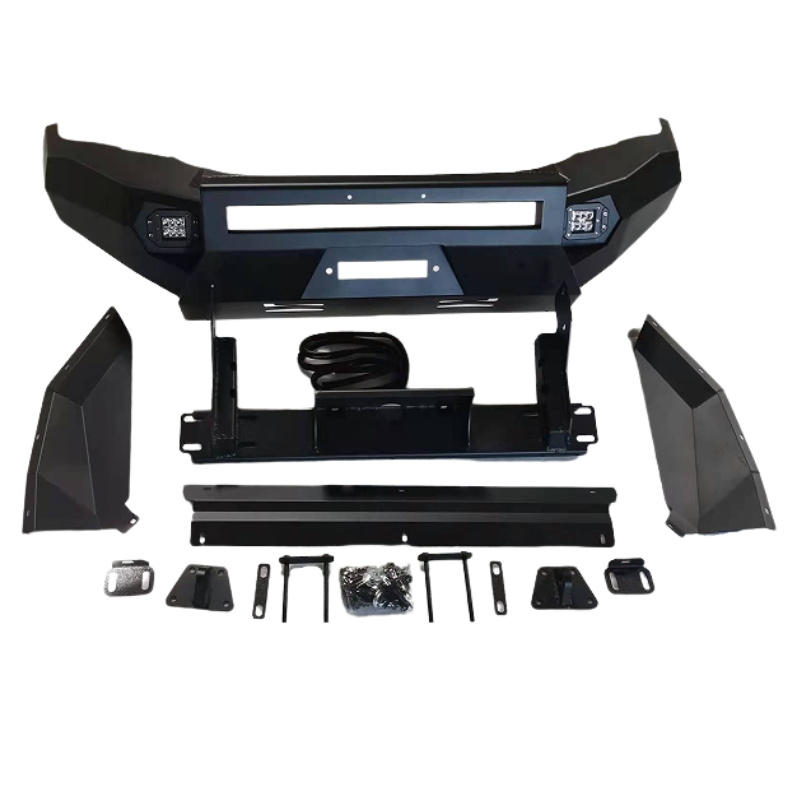 Front Loopless Bull Bar & Skid Plate Trim Set Assembly Suitable For Toyota Hilux Revo 2015-2024