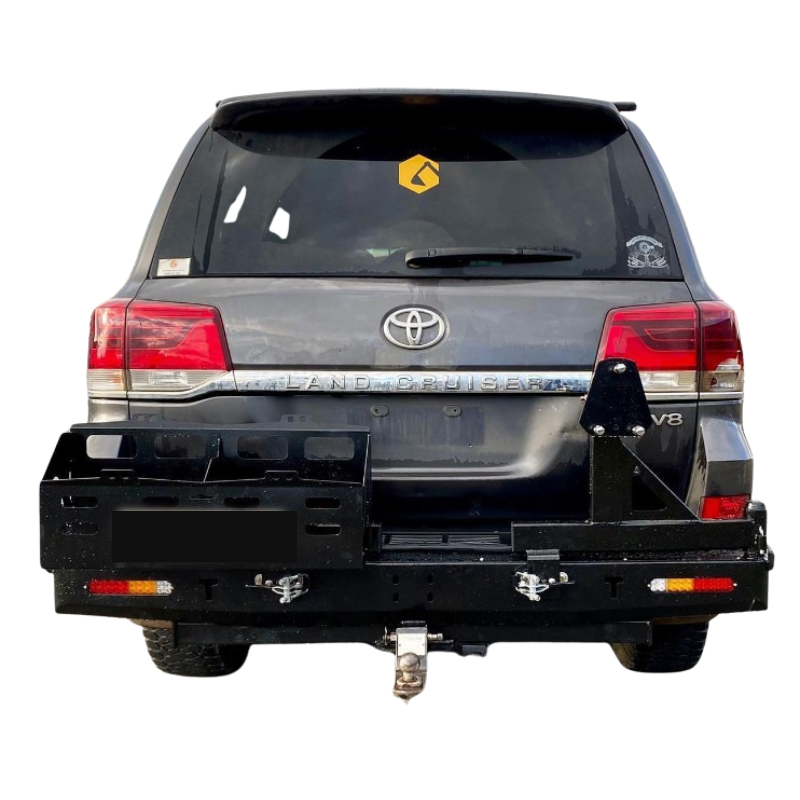 Rear Steel Bar with Tyre Holder & 2 Jerry Can Holder Suitable For Toyota Landcruiser 200