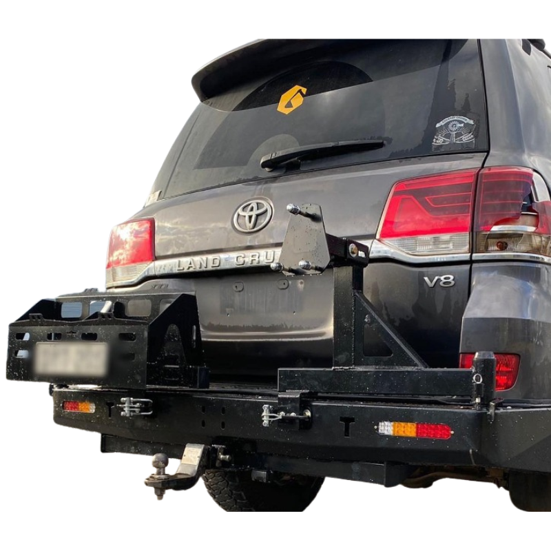 Rear Steel Bar with Tyre Holder & 2 Jerry Can Holder Suitable For Toyota Landcruiser 200