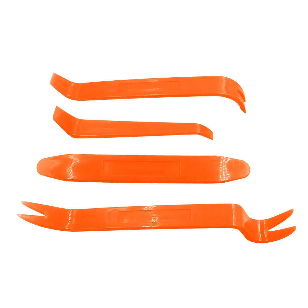 4-Piece Car Trim Removal Tool Kit – Panel, Clip, Dash, Door & Audio Pry Tools – Portable Auto Installer Set