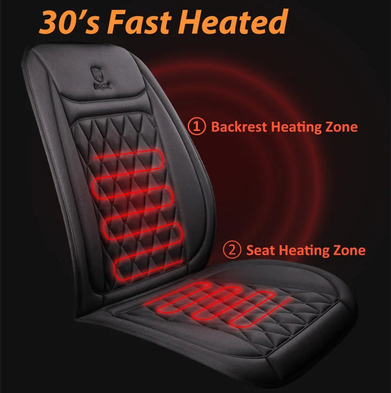Fast Heating 12-24V Car Seat Cover Electric Heater 25W Flannel Winter Pad Cushion