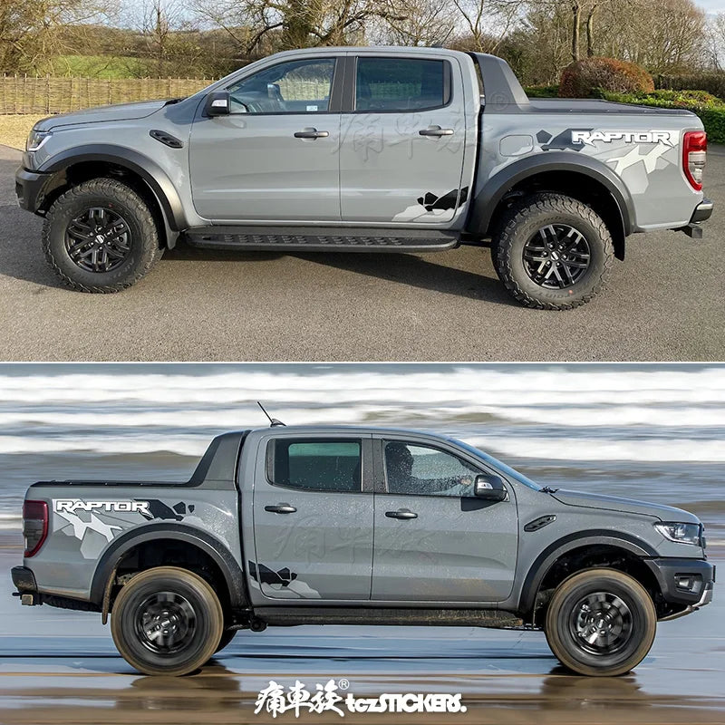 Ford Ranger Raptor Body Graphics Vinyl Decal Sticker Custom Off-Road Car Accessories