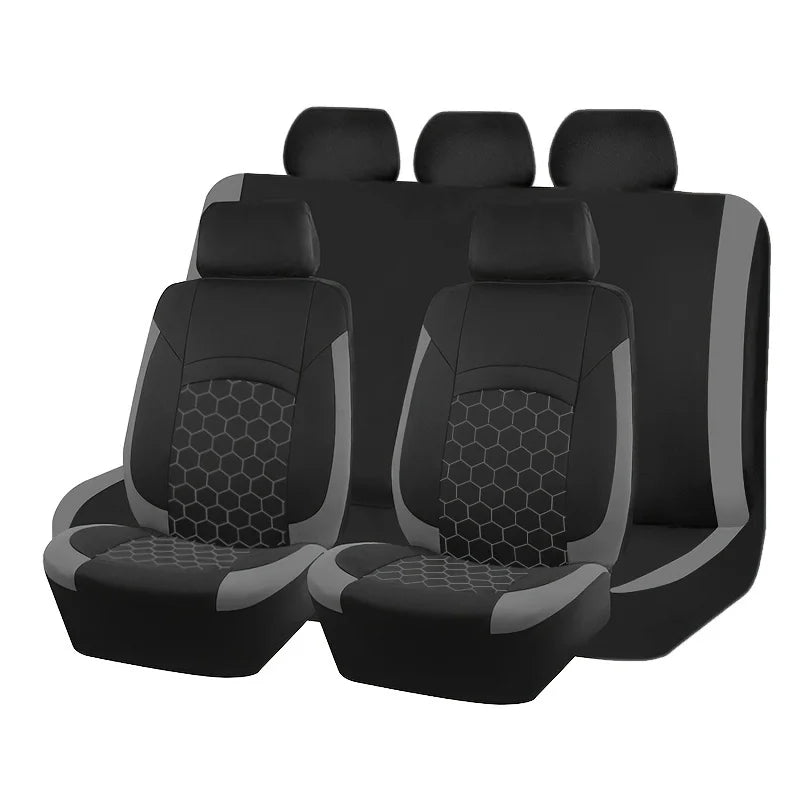 Universal 9PCS Breathable Soft Car Seat Covers for 5-Seater Cars