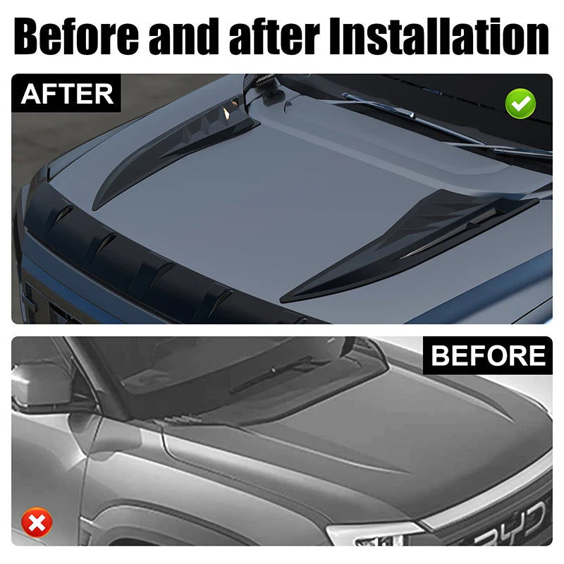 Hood Decoration Stickers For BYD Shark 6 2024-2025 Sports Hood Decal Car Accessories