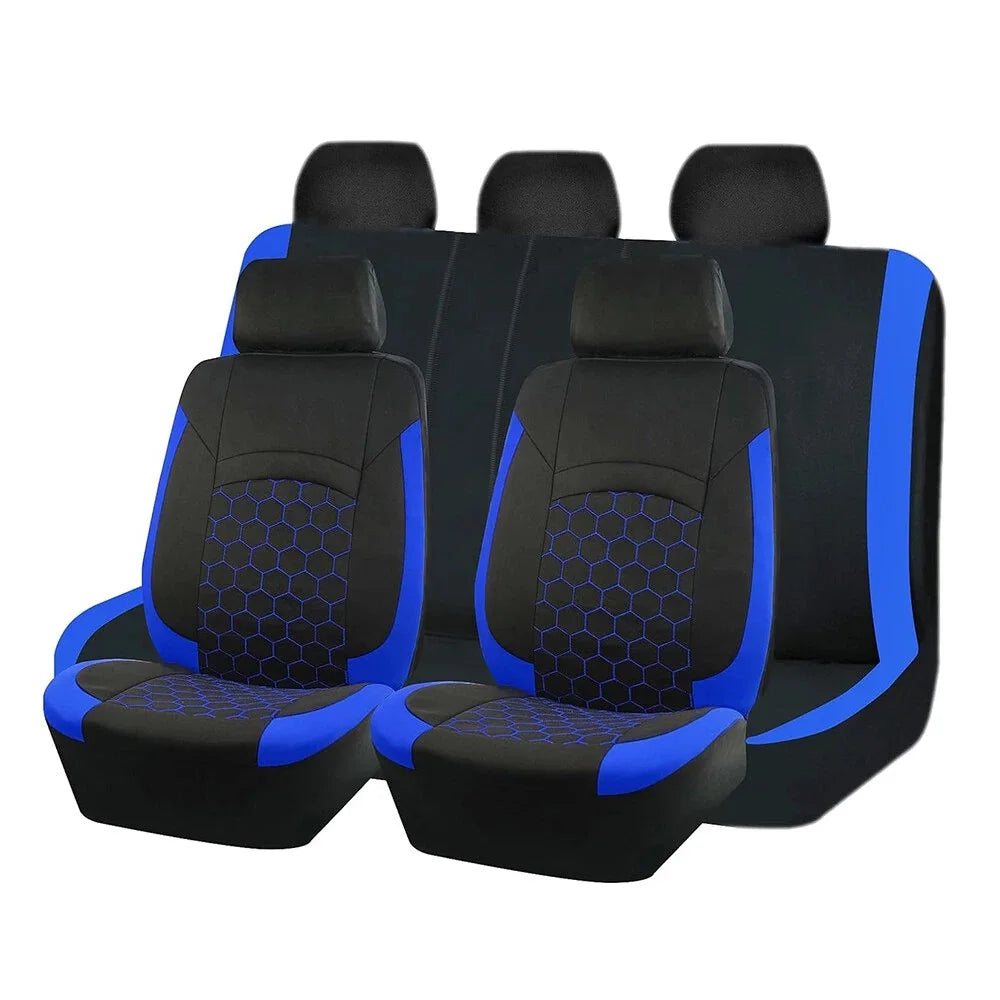 Universal 9PCS Breathable Soft Car Seat Covers for 5-Seater Cars