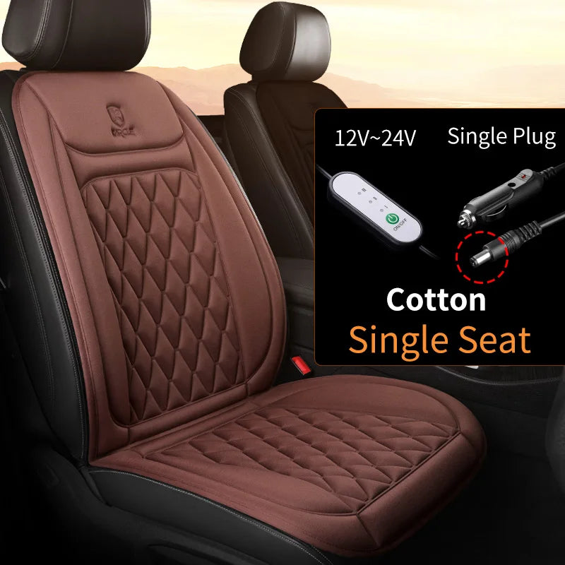 Fast Heating 12-24V Car Seat Cover Electric Heater 25W Flannel Winter Pad Cushion