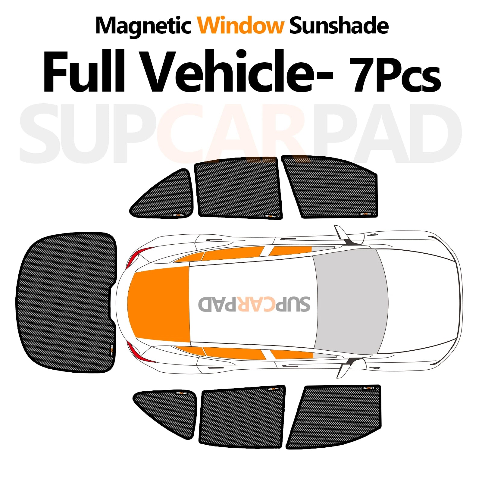Ford Ranger 2024-2025 Custom Magnetic Front Windshield Sunshade – 4-Door Pickup Mesh Curtain