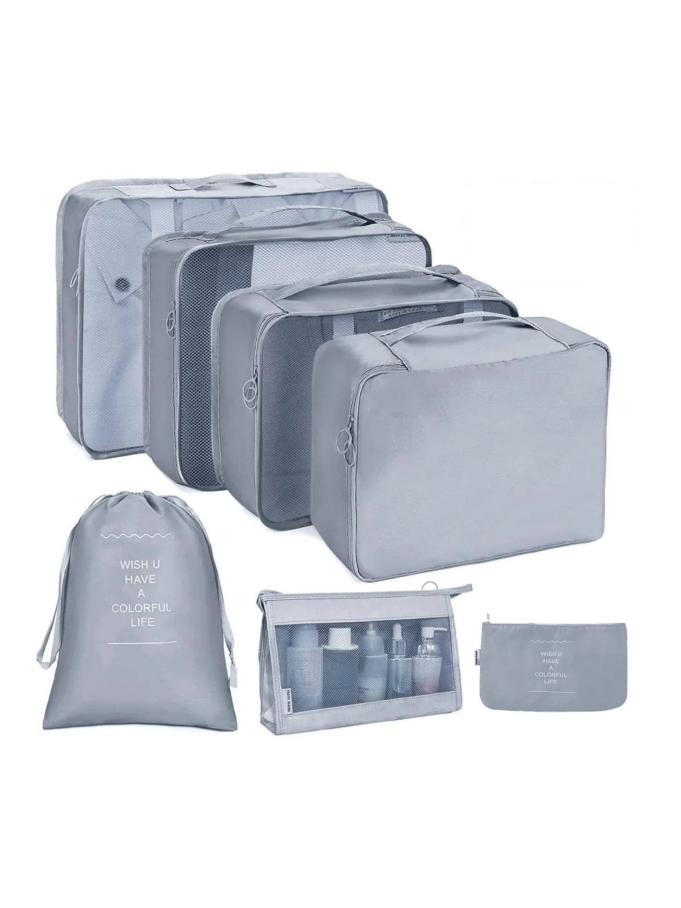 Travel Organizer Storage Bags – 7/8/9/10 Pc Packing Cubes Set for Suitcase Luggage