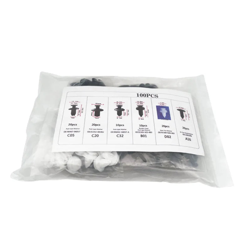 Universal Car Clips & Fasteners Kit – Retainer Pins, Rivets, Trim Panel Clips