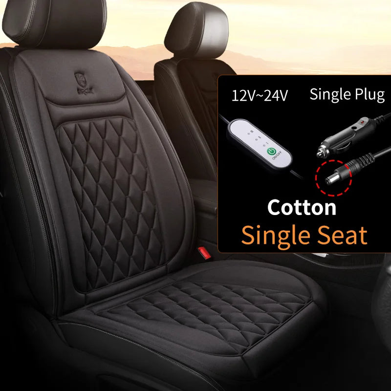 Fast Heating 12-24V Car Seat Cover Electric Heater 25W Flannel Winter Pad Cushion