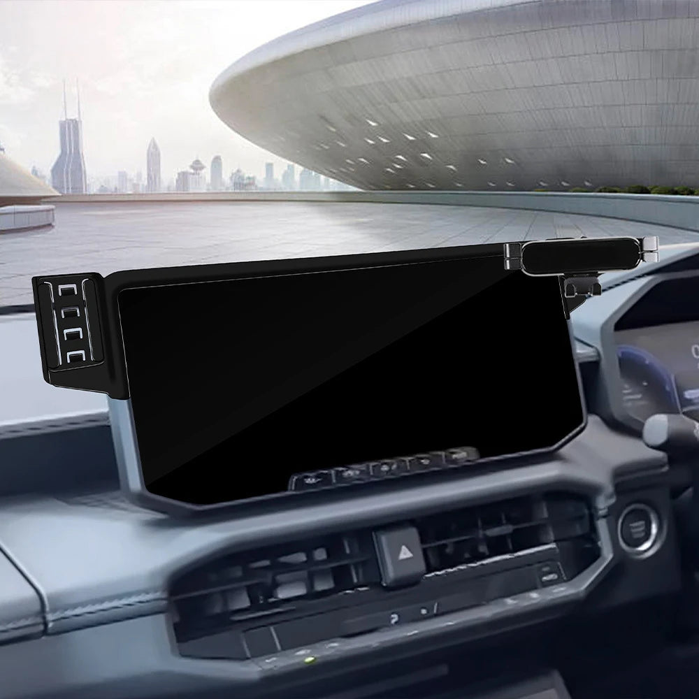 Elevate Your Driving Experience with the 2-in-1 Qi Wireless Charger Phone Mount for Toyota Hilux 2026-2027 - Perfect for Dual Phone Holders!