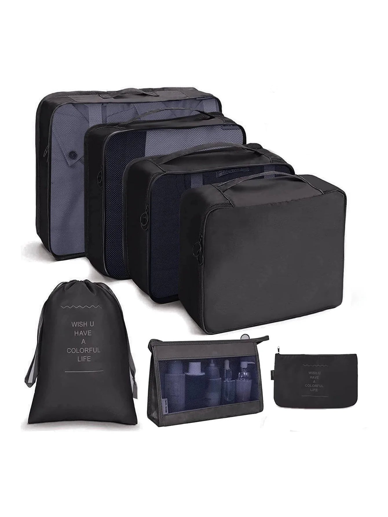 Travel Organizer Storage Bags – 7/8/9/10 Pc Packing Cubes Set for Suitcase Luggage