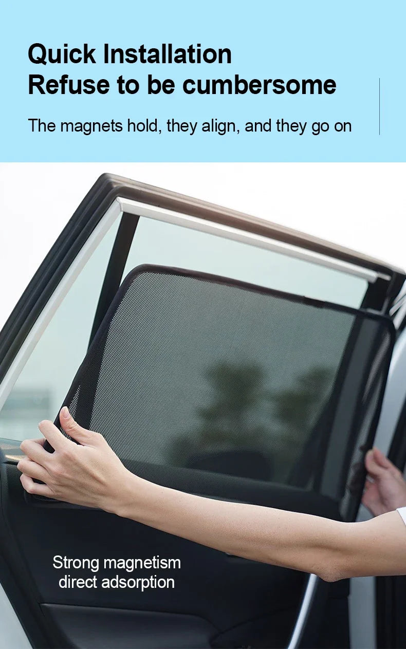 Ford Ranger 2024-2025 Custom Magnetic Front Windshield Sunshade – 4-Door Pickup Mesh Curtain