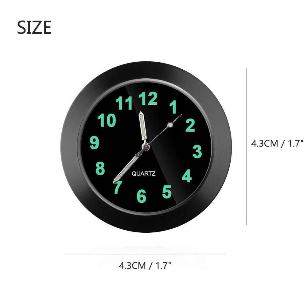 Car Clock Luminous Automobiles Internal Stick-On Mini Digital Watch Mechanics Quartz Clocks Auto Ornament Car Accessories Gifts