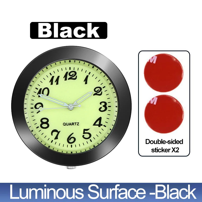 Car Clock Luminous Automobiles Internal Stick-On Mini Digital Watch Mechanics Quartz Clocks Auto Ornament Car Accessories Gifts