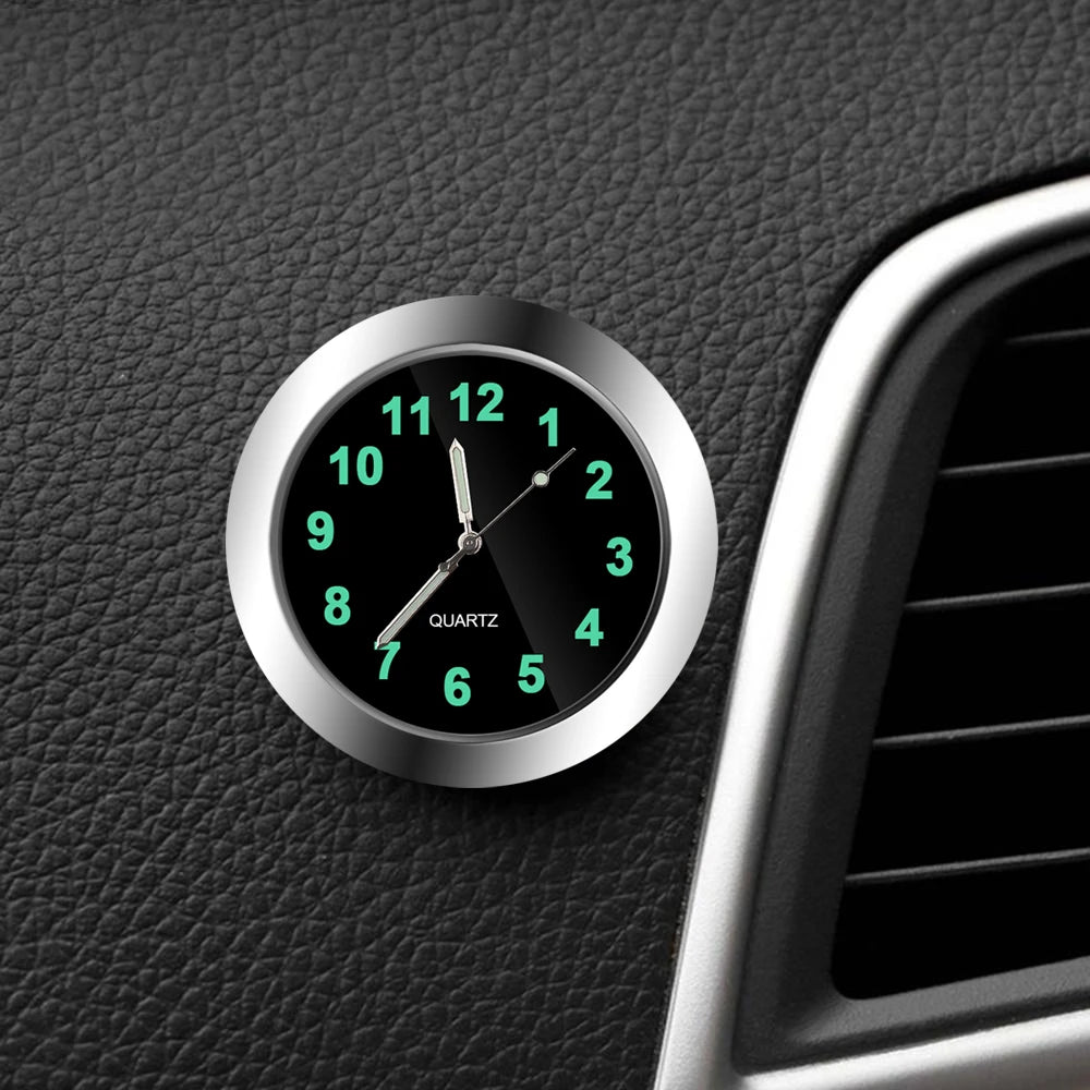 Car Clock Luminous Automobiles Internal Stick-On Mini Digital Watch Mechanics Quartz Clocks Auto Ornament Car Accessories Gifts