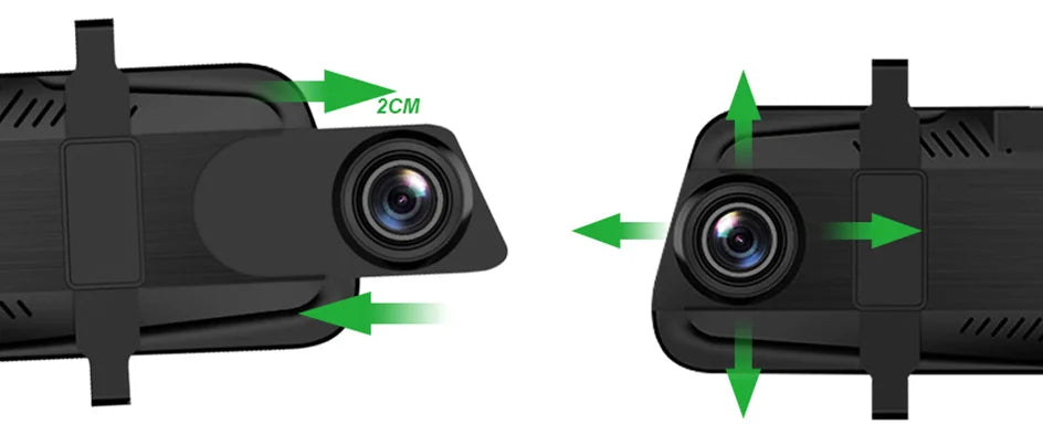 E-ACE 2K Car DVR Dash Cam Mirror WiFi GPS Night Vision 1080P Loop Recording Black Box