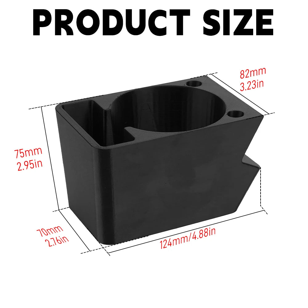 Square Insert Cup Holder Armrest Box for Toyota Landcruiser 80 Series Console Black