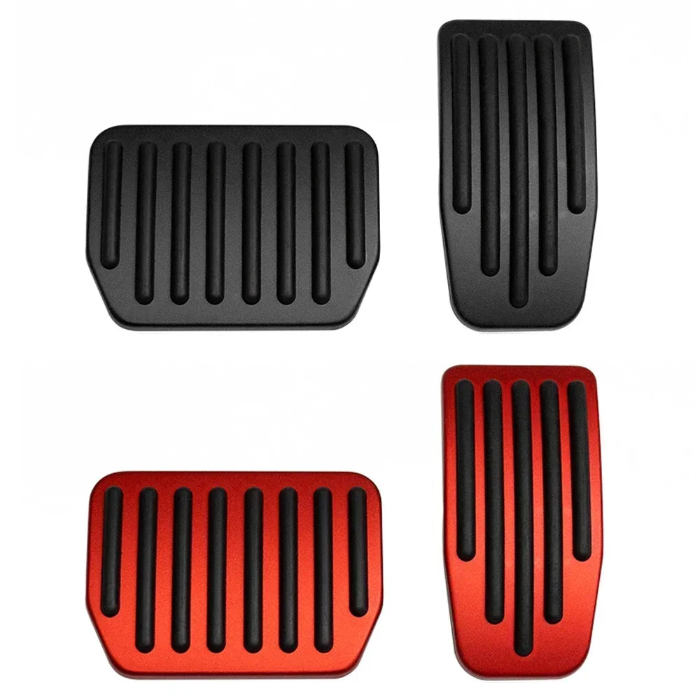 Performance Aluminum Pedal Covers for Tesla Model Y & Model 3 Highland – Non-Slip Brake, Accelerator & Footrest Set