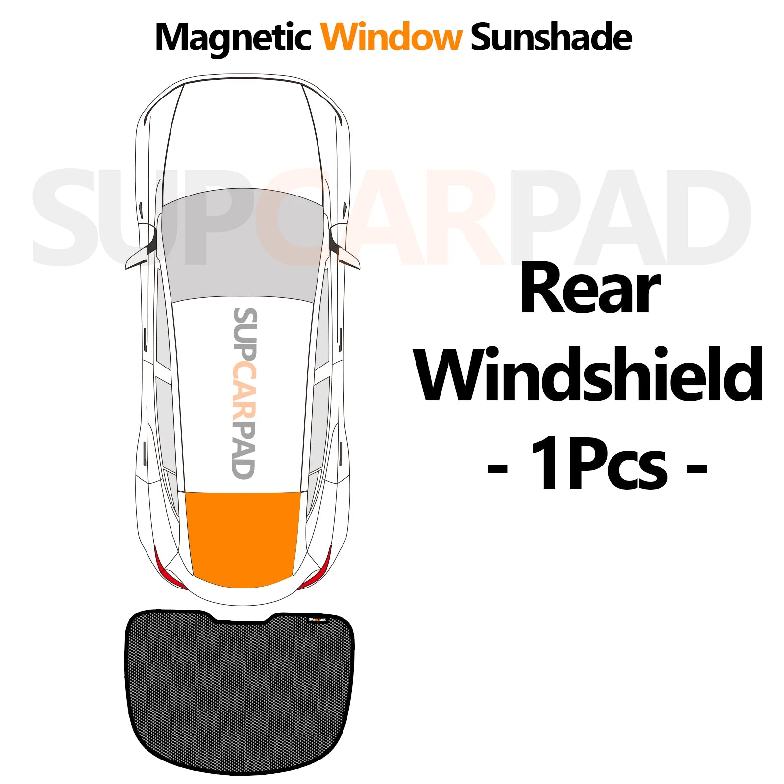 Ford Ranger 2024-2025 Custom Magnetic Front Windshield Sunshade – 4-Door Pickup Mesh Curtain
