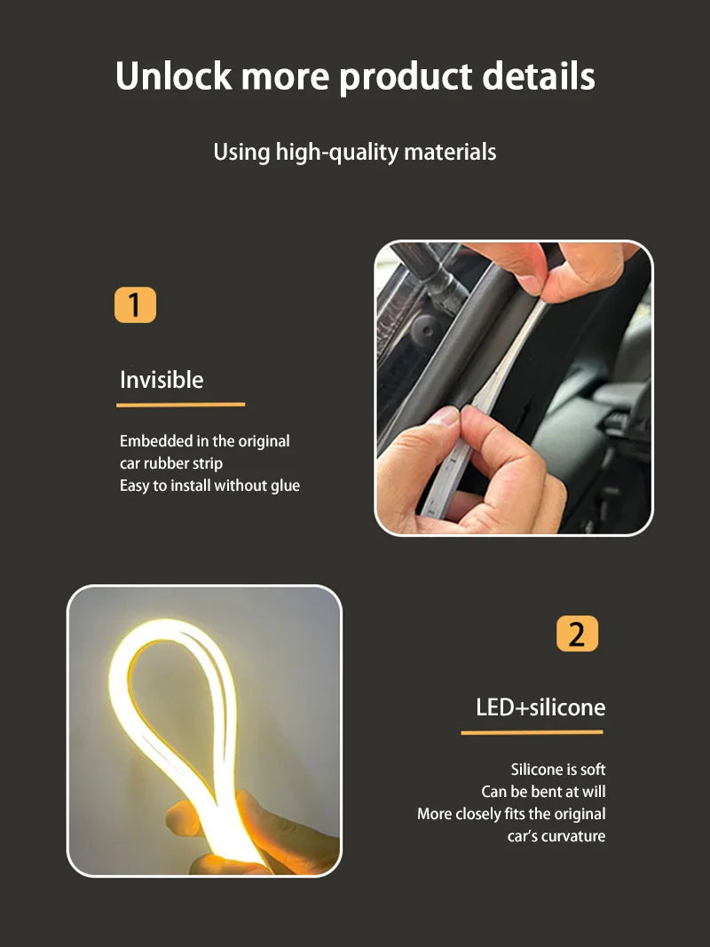 Xiaomi Wireless LED Car Trunk Light Strip Auto Sensing Interior Ambient Tailgate Lamp