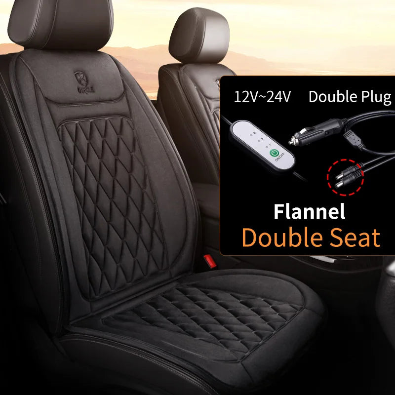 Fast Heating 12-24V Car Seat Cover Electric Heater 25W Flannel Winter Pad Cushion