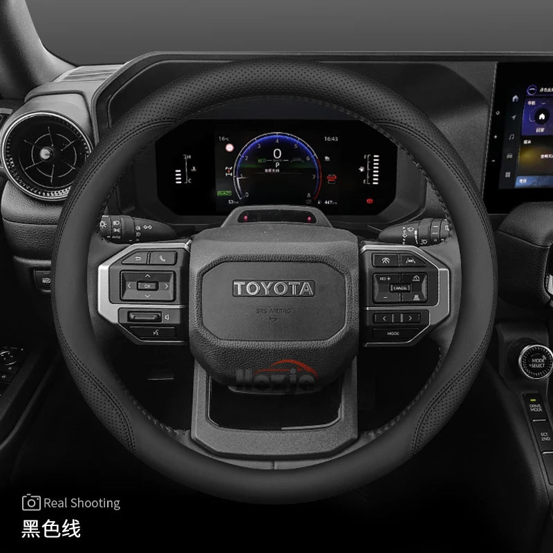 Leather Steering Wheel Cover for Toyota Land Cruiser Prado 90 120 150 LC250