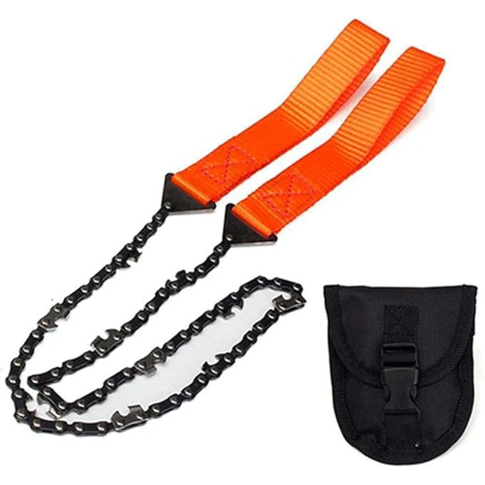 24" Portable Pocket Chain Saw – Sharp Teeth Handheld Survival & Camping Tool for Hunting & Tree CuttingOutdoor & Camping Gear