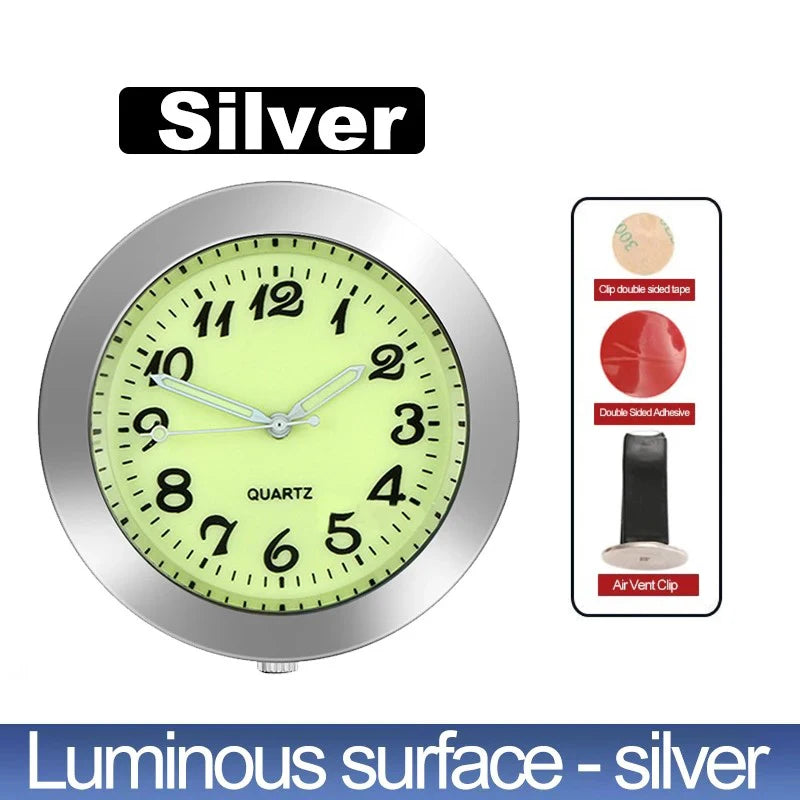 Car Clock Luminous Automobiles Internal Stick-On Mini Digital Watch Mechanics Quartz Clocks Auto Ornament Car Accessories Gifts
