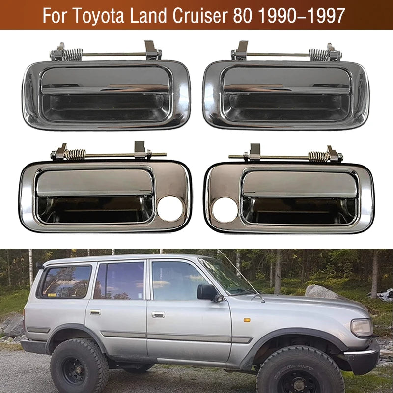 Toyota Land Cruiser 80 LC80 FZJ80 4500 1990-1997 Exterior Chrome Front Rear Door HandleCar & Automotive Accessories