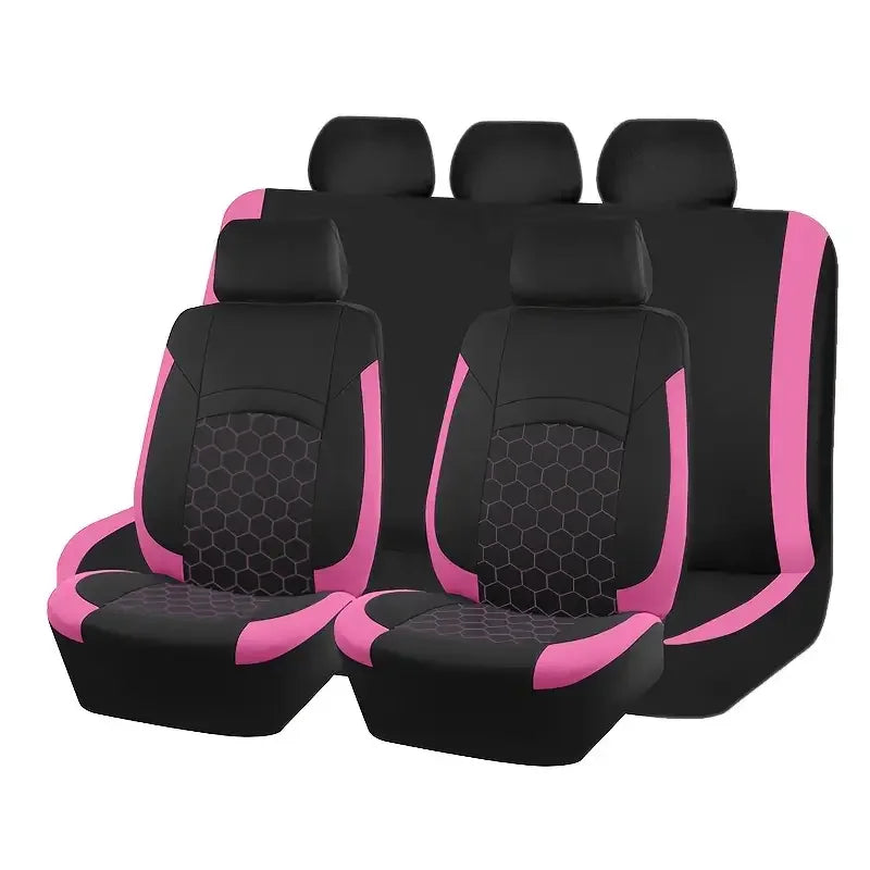 Universal 9PCS Breathable Soft Car Seat Covers for 5-Seater Cars