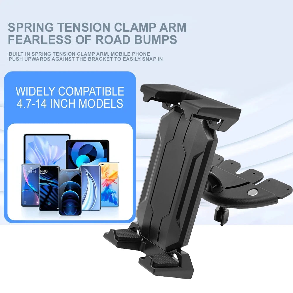 Universal Car Tablet Phone Holder CD Slot Mount Bracket for iPad iPhone Samsung 4-14"Car & Automotive Accessories