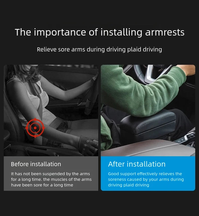 Premium Car Central Handrail Armrest Pad – Soft Lift Armrest Cushion for Comfort