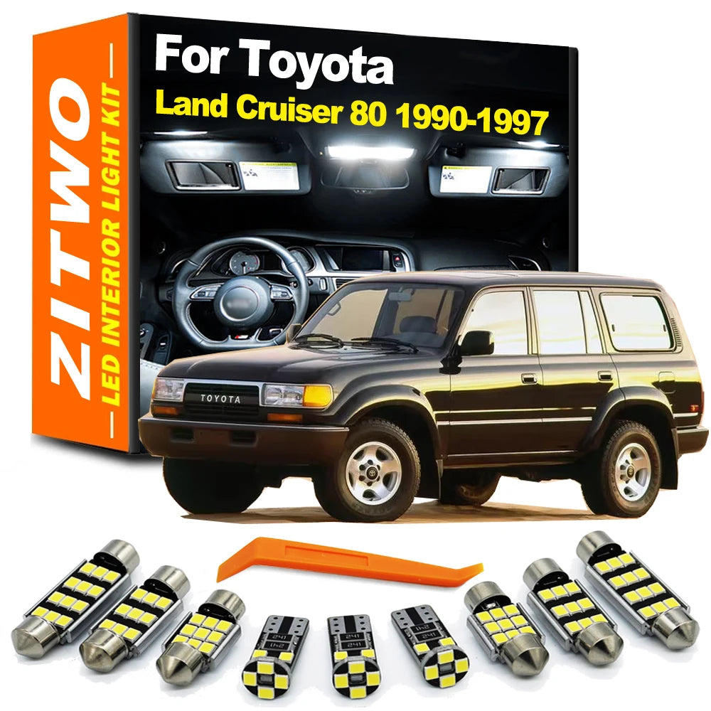 ZITWO 16PCS LED Interior Light Bulb Kit for Toyota Land Cruiser 80 Series (1990–1997) – Dome, Map, Reading Lights Upgrade