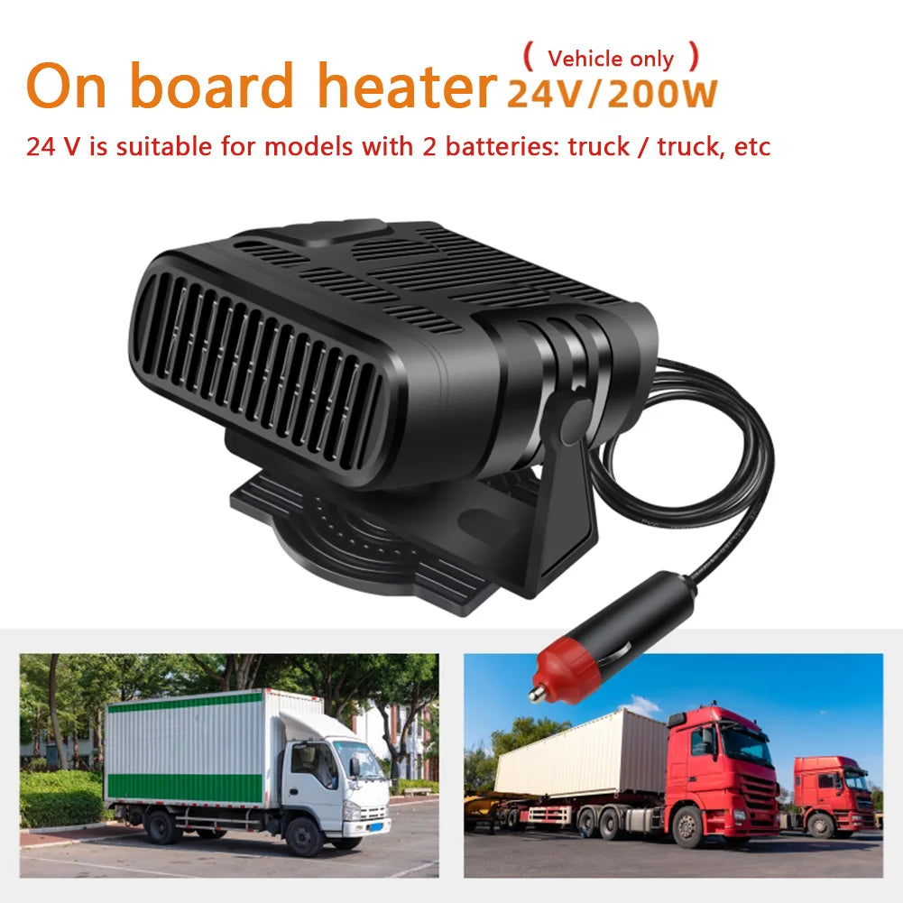 200W/150W Car Heater Fan 12V/24V – Portable Windshield Defogger & Defroster | Fast Heating Anti-Fog Demister for Winter DrivingCar & Automotive Accessories