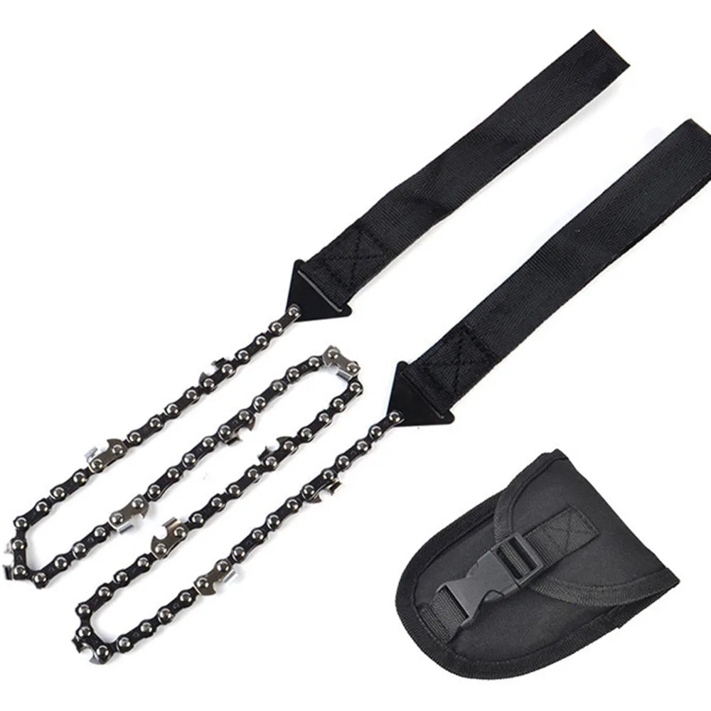 24" Portable Pocket Chain Saw – Sharp Teeth Handheld Survival & Camping Tool for Hunting & Tree CuttingOutdoor & Camping Gear