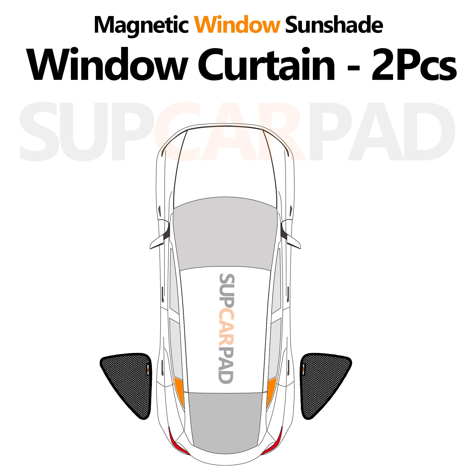 Ford Ranger 2024-2025 Custom Magnetic Front Windshield Sunshade – 4-Door Pickup Mesh Curtain