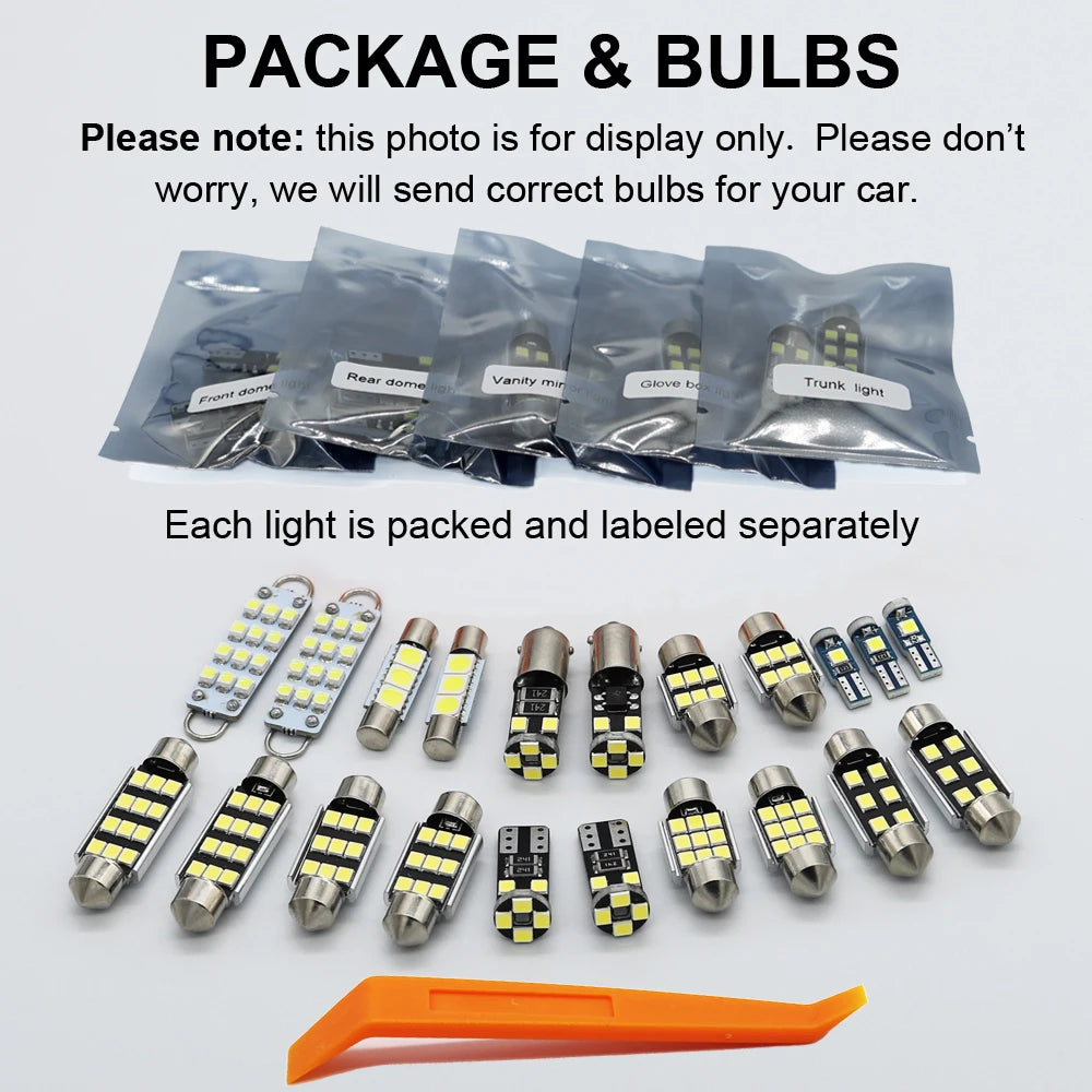 ZITWO 16PCS LED Interior Light Bulb Kit for Toyota Land Cruiser 80 Series (1990–1997) – Dome, Map, Reading Lights Upgrade
