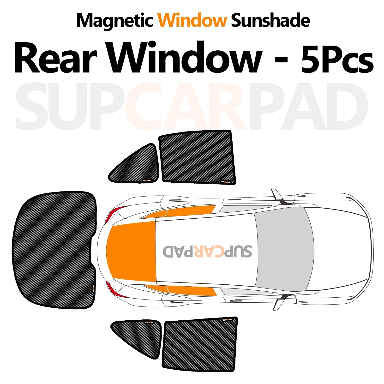 Ford Ranger 2024-2025 Custom Magnetic Front Windshield Sunshade – 4-Door Pickup Mesh Curtain