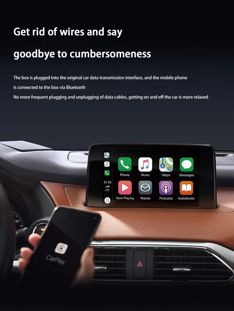 Xiaomi 2-in-1 Wireless Android Auto Adapter CarPlay Dongle AI Smart Box for Wired Cars