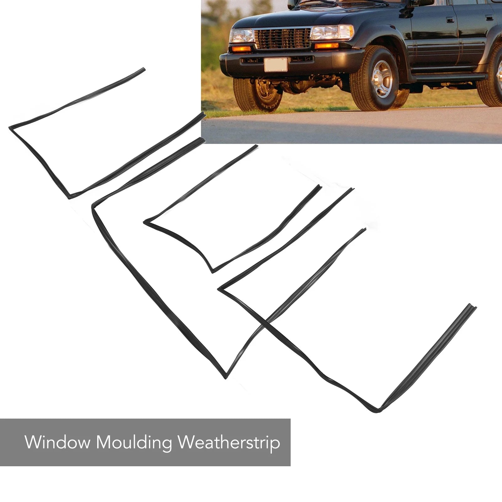 Door Belt Moulding Weatherstrip Rubber Seal | Fits Toyota Land Cruiser FJ80 FZJ80 | Leak-Proof, Flexible Replacement (68151-60010)