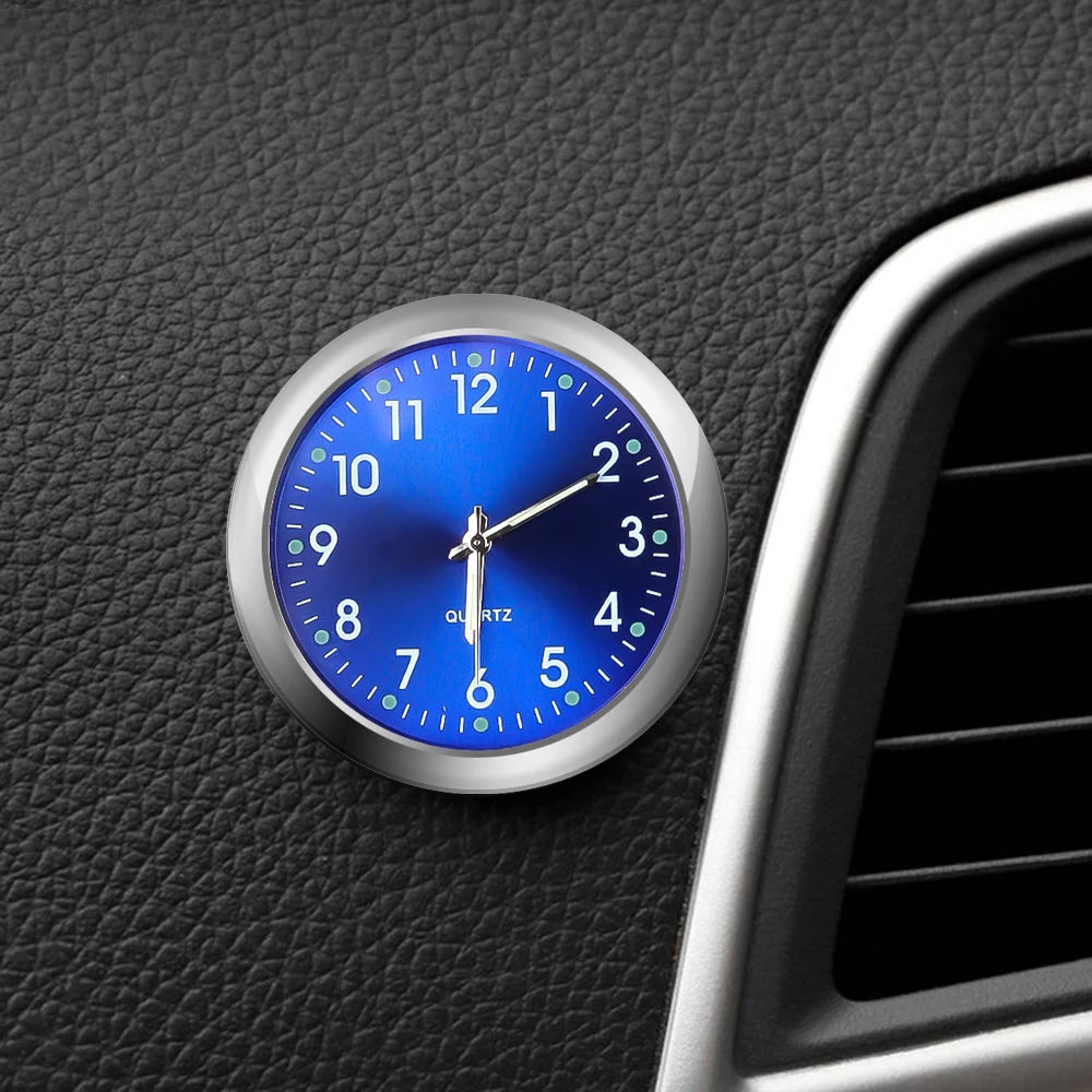 Car Clock Luminous Automobiles Internal Stick-On Mini Digital Watch Mechanics Quartz Clocks Auto Ornament Car Accessories Gifts