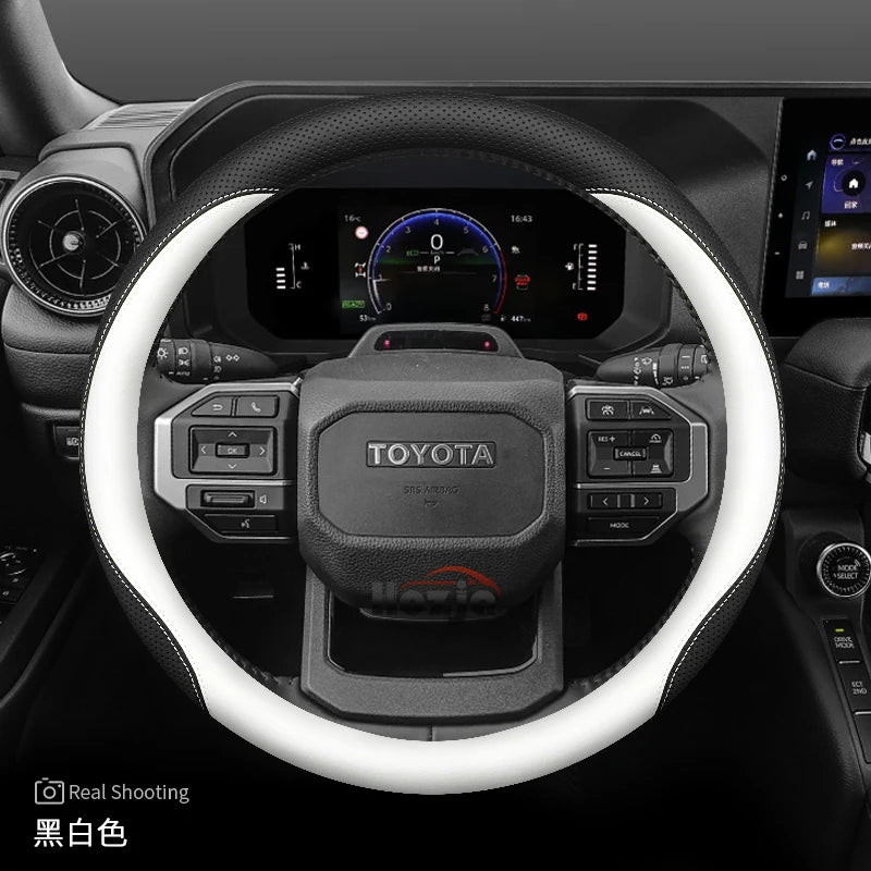 Leather Steering Wheel Cover for Toyota Land Cruiser Prado 90 120 150 LC250