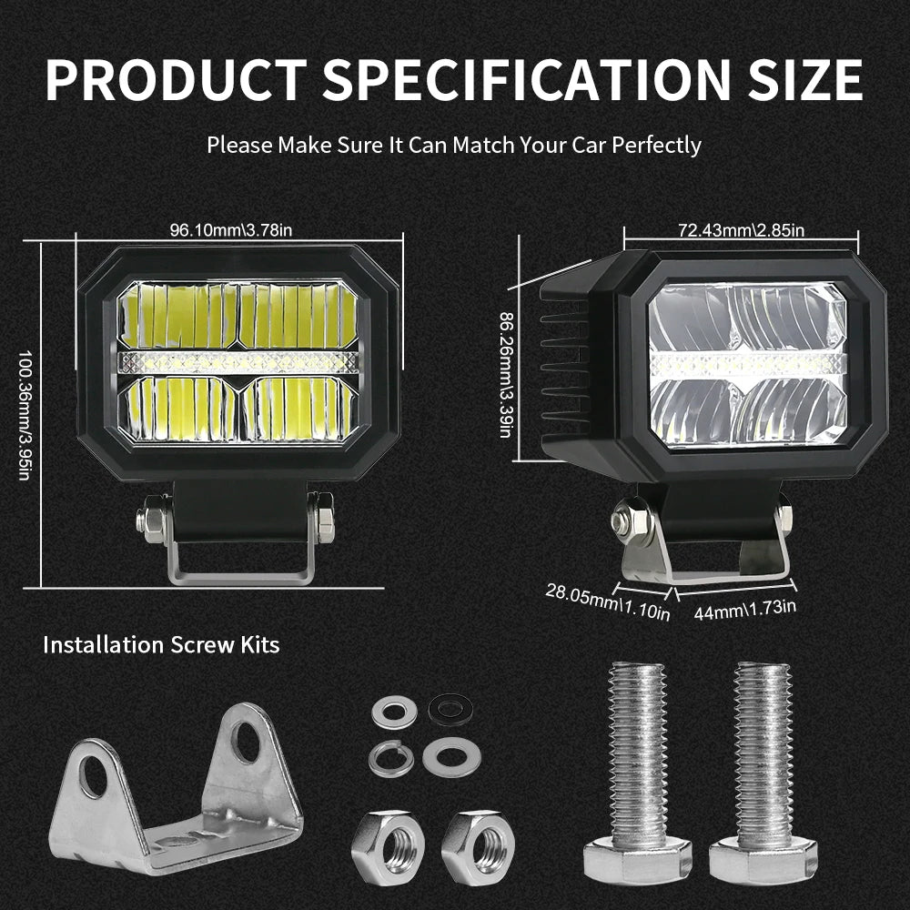 4 Inch NLpearl LED Work Light Bar Off Road Spot Beam Lamp for Car Truck ATV 4x4