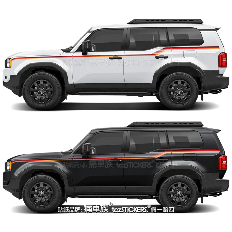 Stylish Car Body Decal Kit for Toyota Land Cruiser Prado LC250 2024 – Sporty Exterior Customization Vinyl Sticker Film Accessories