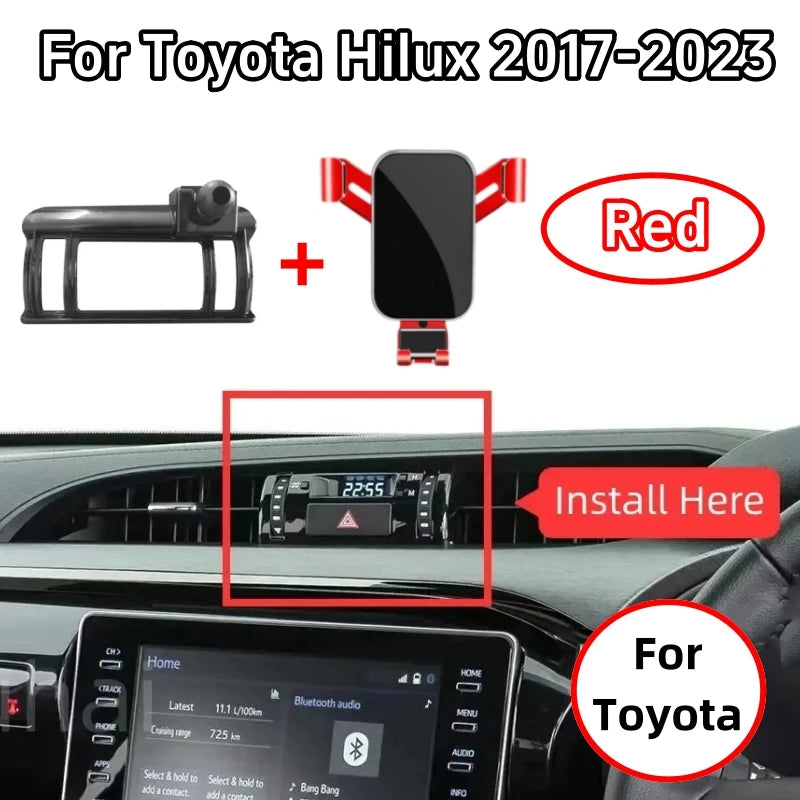 Car Phone Holder for Toyota Hilux 2017-2023 GPS Navigation Dash Mount Bracket Style